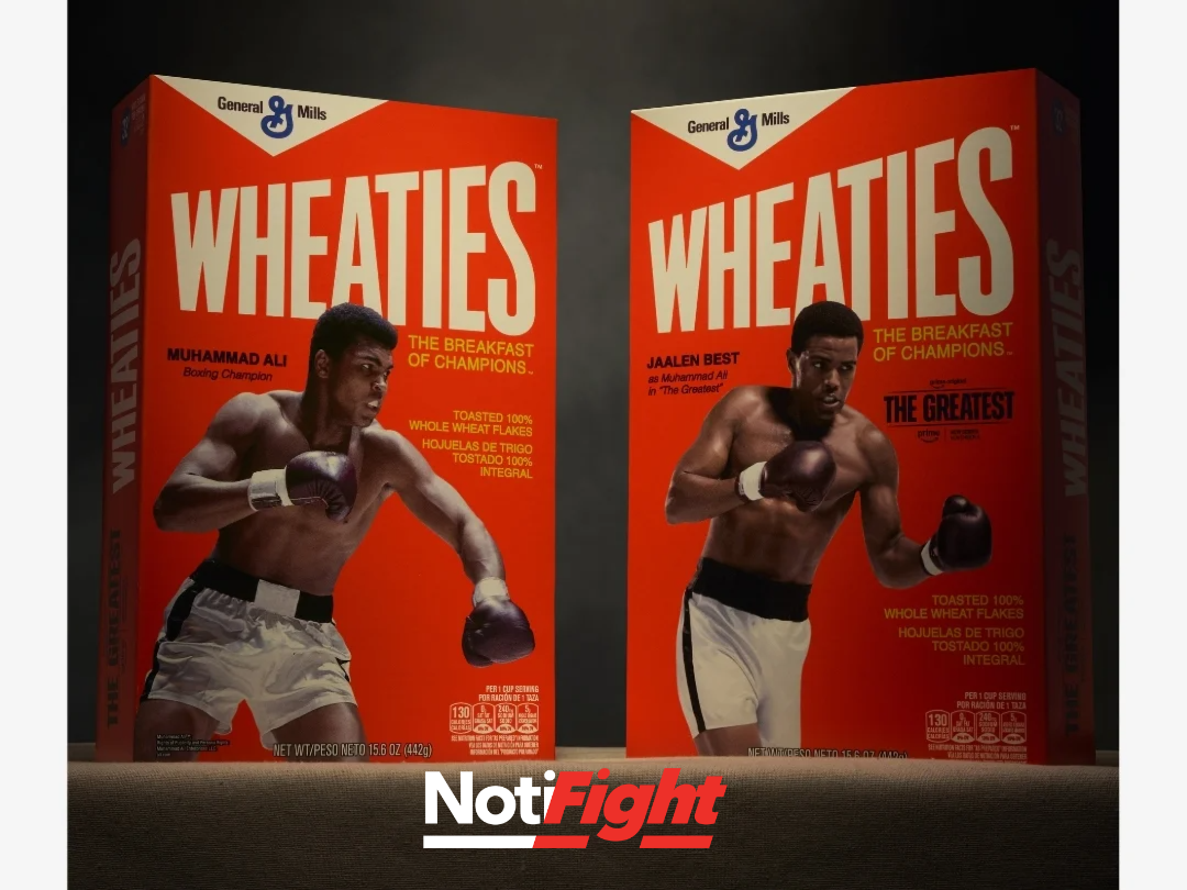 Muhammad Ali en la caja de Wheaties