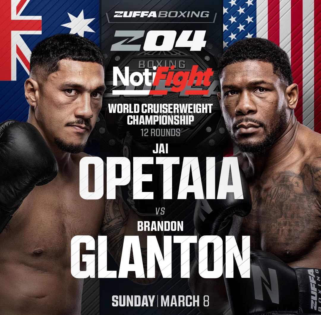 Opetaia vs Glanton Poster Zuffa Boxing