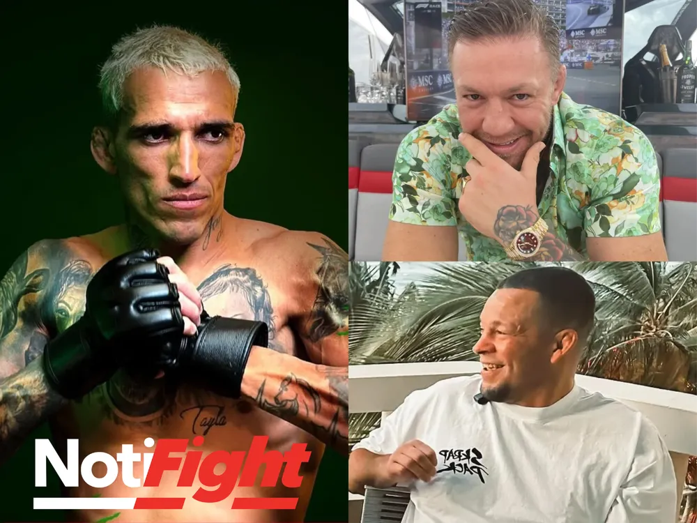 Charles Oliveira, Conor McGregor, Nate Díaz / UFC / IG / NF.